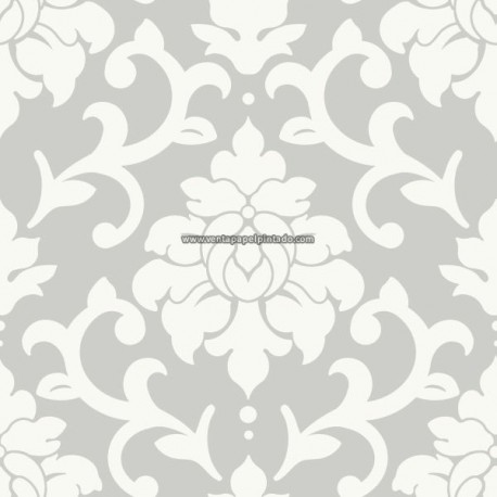 Papel Autoadhesivo DAMASCO GRIS ref.127-RMK9112WP