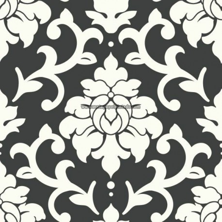 Papel Autoadhesivo DAMASCO NEGRO ref.127-RMK9114WP